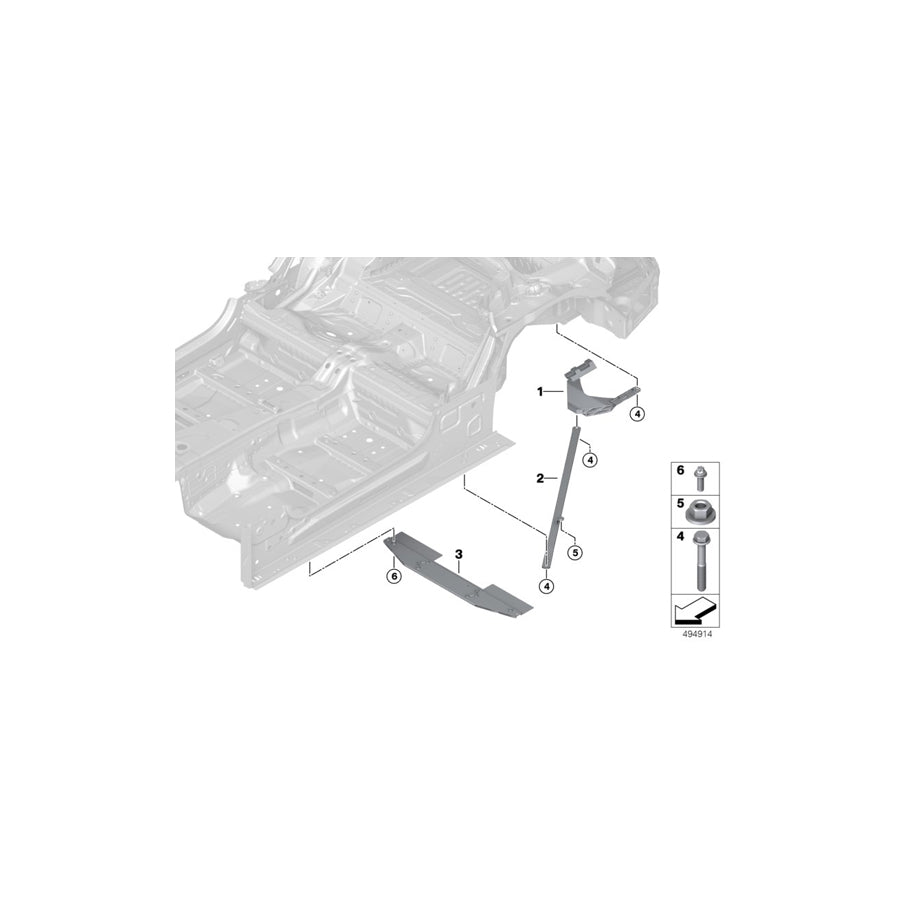 Genuine BMW 51617439405 G14 Torsion Link, Rear Left (Inc. M850iX, 840iX & 840dX) | ML Performance US Car Parts