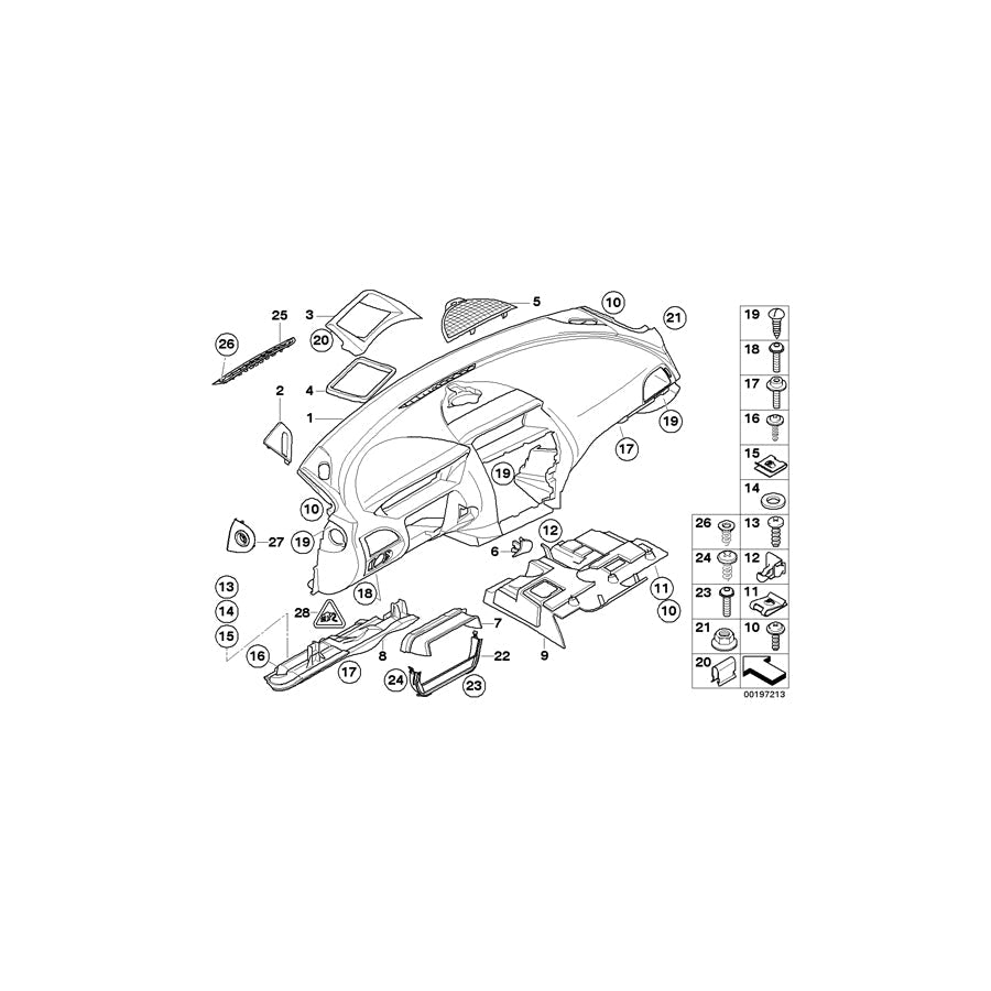 Genuine BMW 51457899722 E63 E64 Trim Panel Foot Controls SCHWARZ (Inc. M6, 650i & 645Ci) | ML Performance US