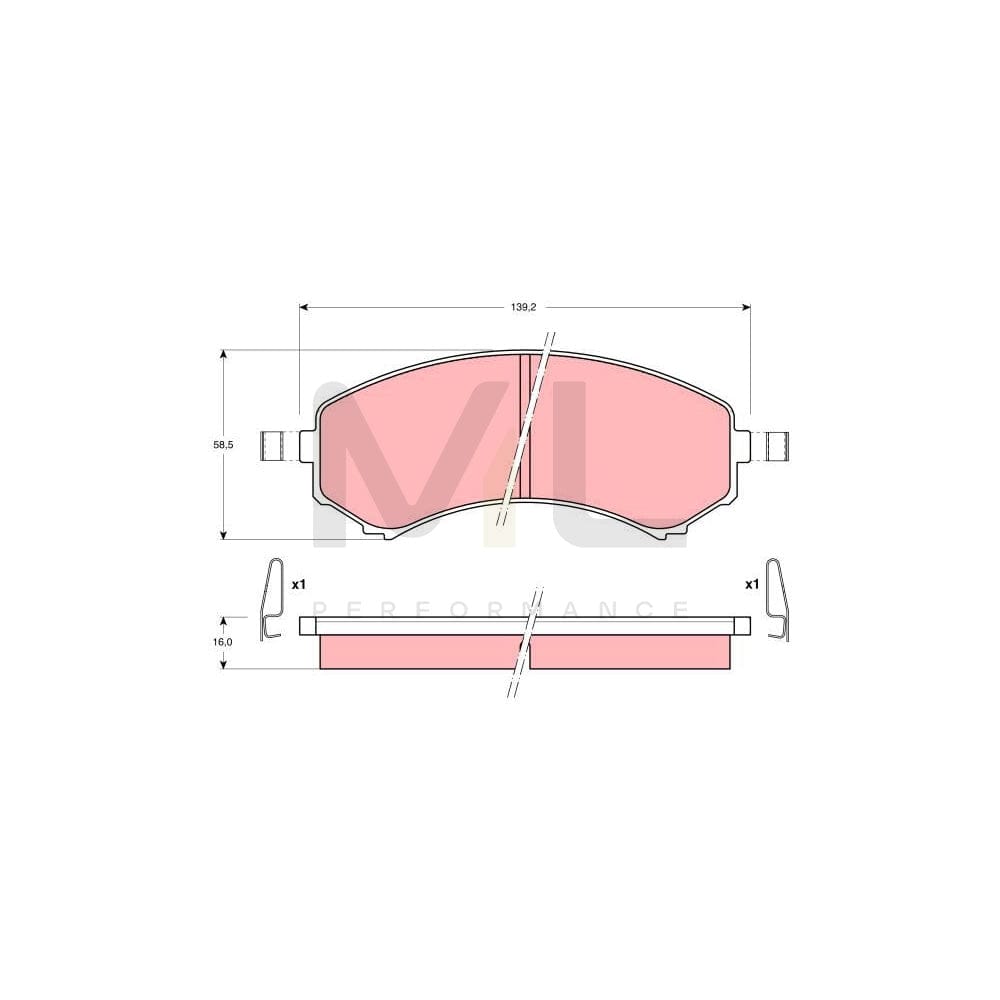 TRW Gdb1176 Brake Pad Set | ML Performance Car Parts
