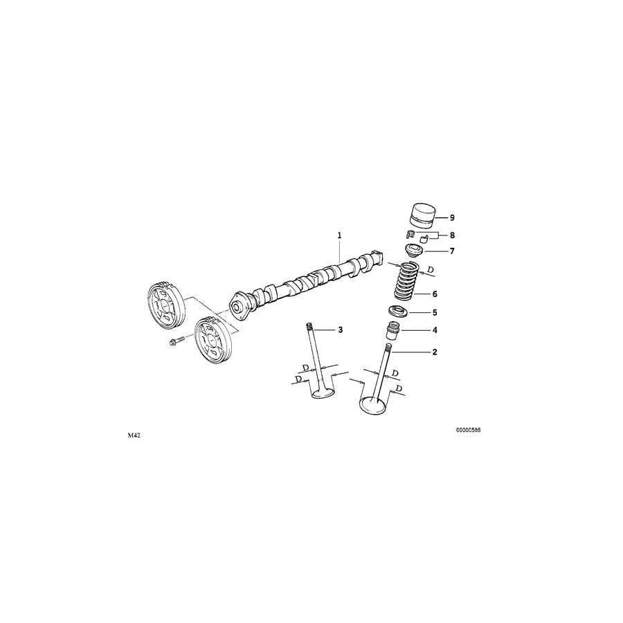 Genuine BMW 11311734118 E36 Inlet Camshaft (Inc. 318i, 318is & 318ti) | ML Performance UK Car Parts