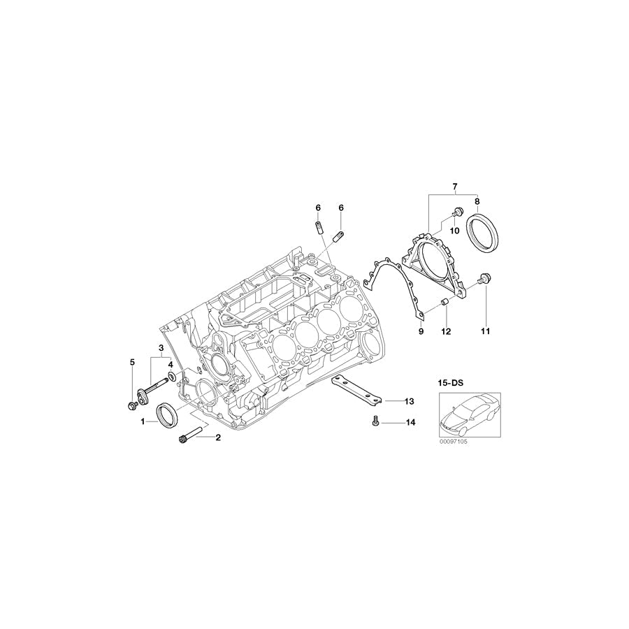Genuine BMW 11117785374 E38 E65 Shaft Seal 65X79X10 (Inc. 740d & 745d) | ML Performance US Car Parts