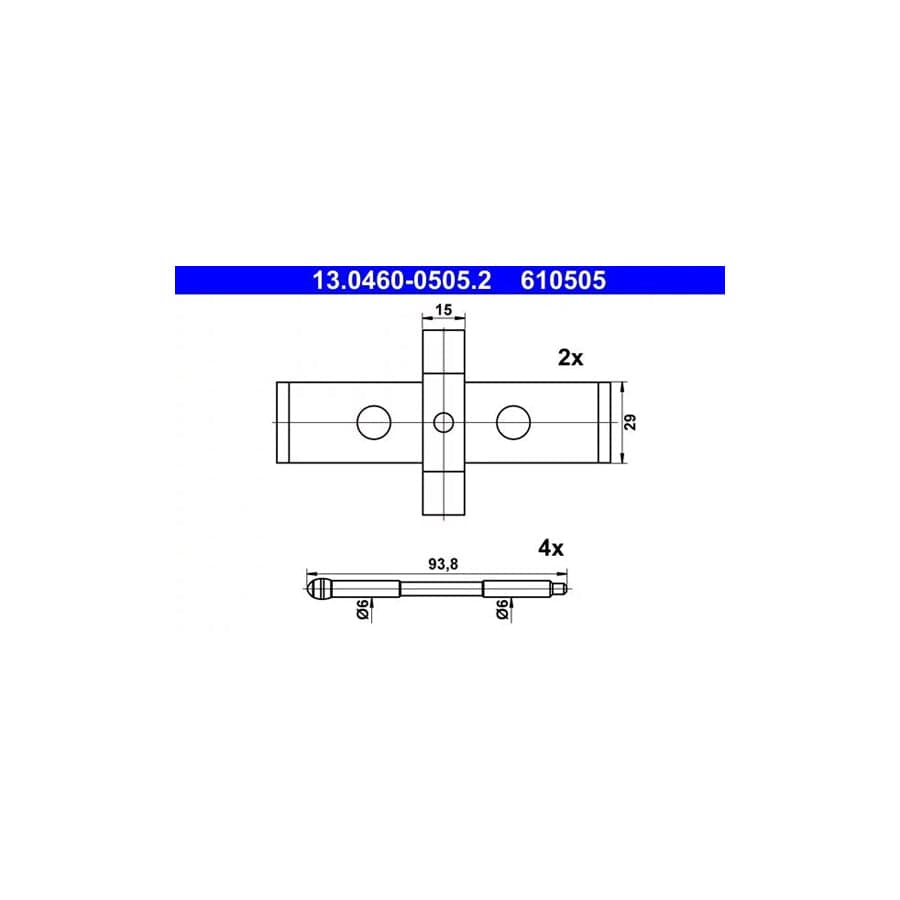 ATE 13.0460-0505.2 Accessory Kit, Disc Brake PaDS for Land Rover Range Rover