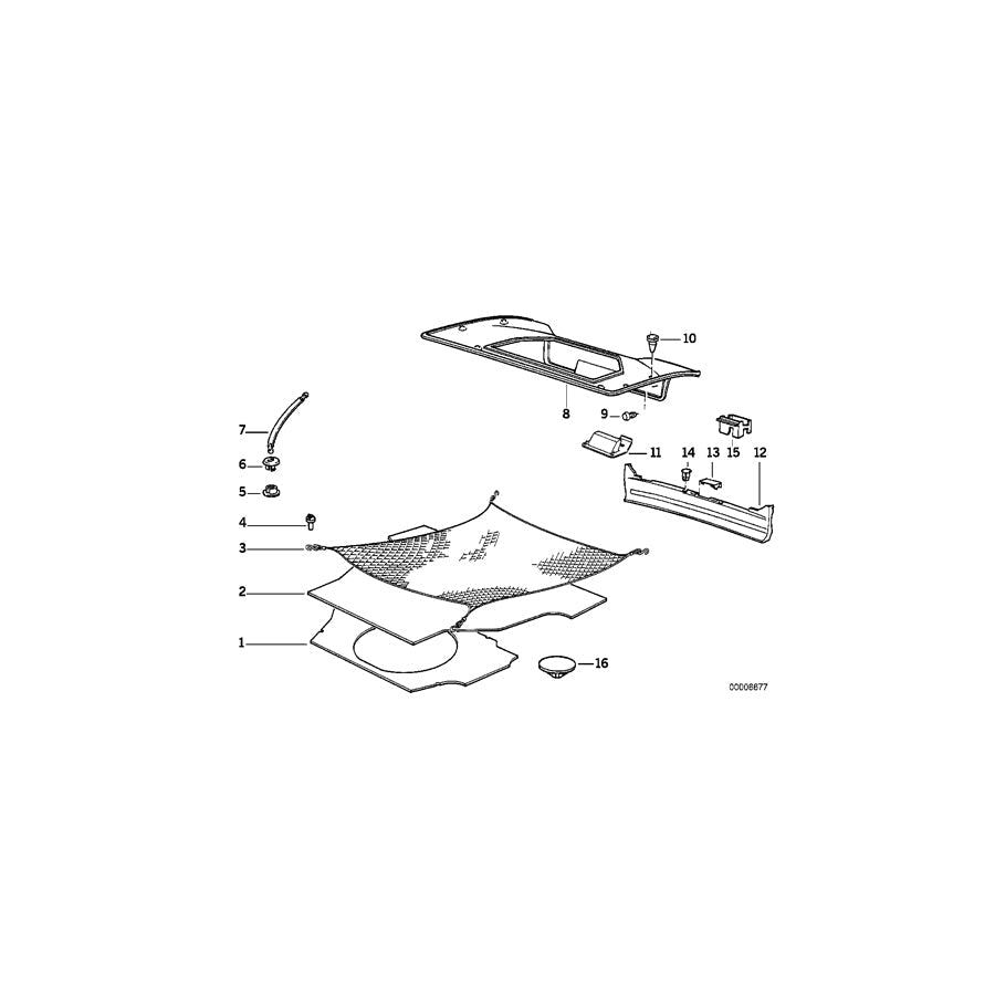 Genuine BMW 51491946300 E34 Trunk Lid Trim Panel (Inc. 525tds, 540i & 535i) | ML Performance US Car Parts