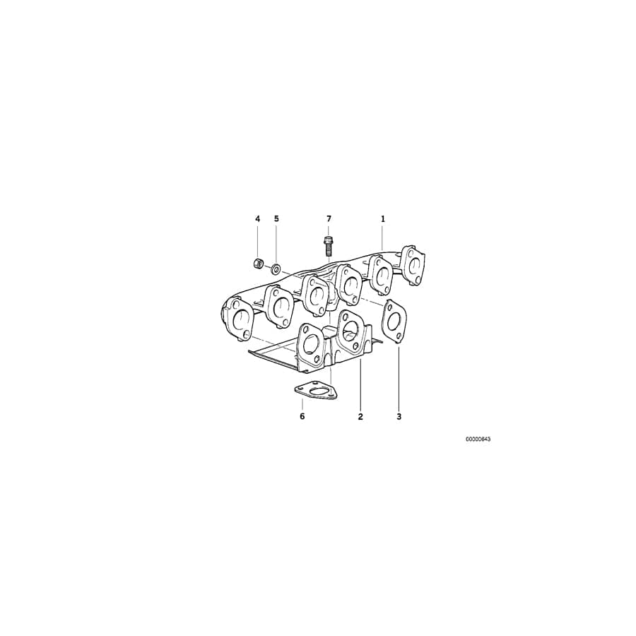Genuine BMW 11622246174 E34 E36 E38 Gasket Steel (Inc. 525tds, 525td & 725tds) | ML Performance UK Car Parts