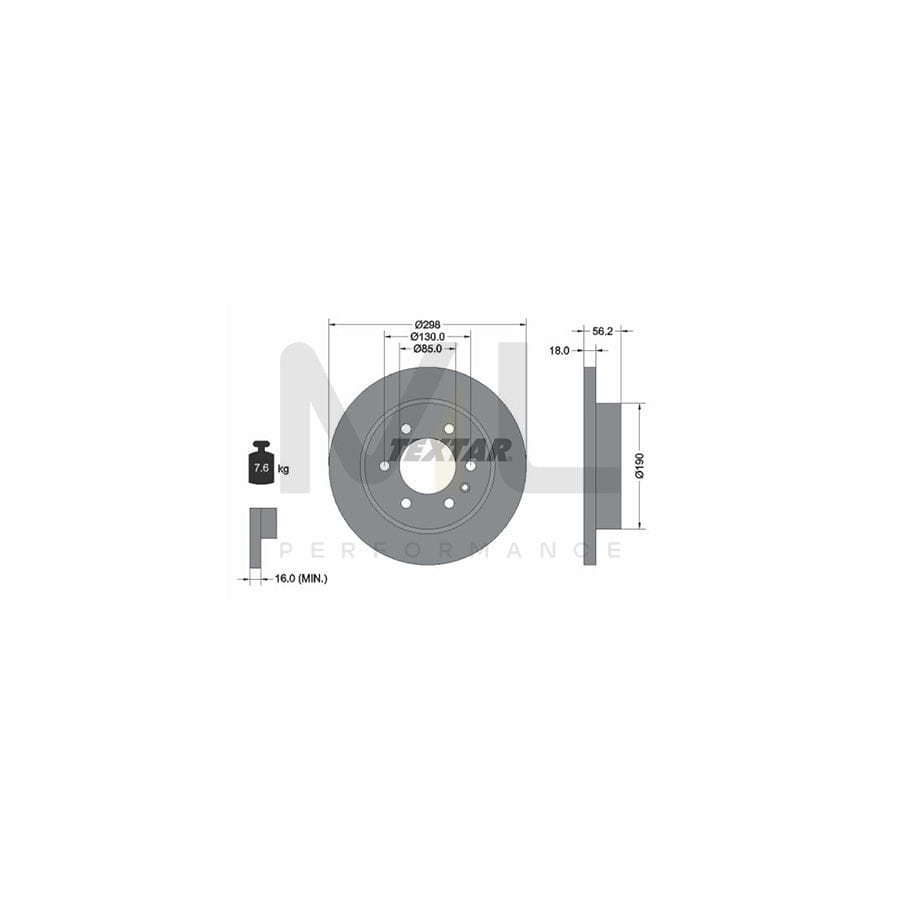TEXTAR 92301003 Brake Disc suitable for MERCEDES-BENZ SPRINTER Solid, Coated, without wheel hub, without wheel studs | ML Performance Car Parts