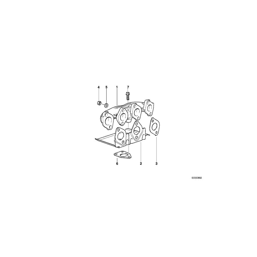 Genuine BMW 11622245274 E36 Gasket W/Heat Prot.Shield Asbestosfree (Inc. 318tds) | ML Performance UK Car Parts
