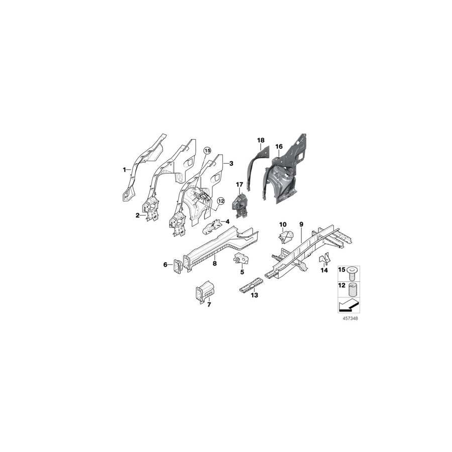 Genuine BMW 07147046334 E71 E70 E72 Threaded Plug M6X12MM (Inc. X5 50iX, X5 3.0si & X5 3.0d) | ML Performance US Car Parts