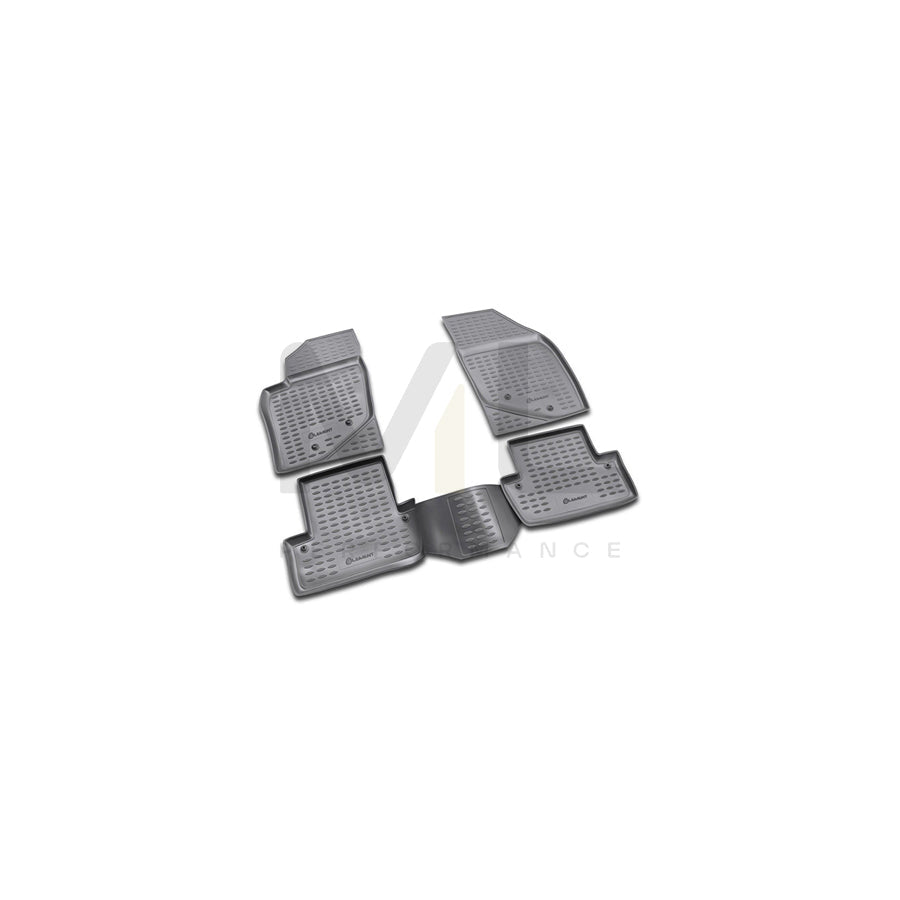 RIDEX Tailored 215A0007 Floor mat set Elastomer, Front and Rear, Quantity: 4, Black