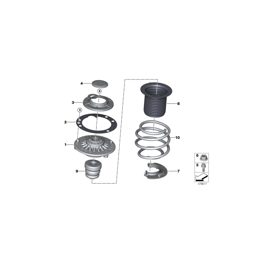 Genuine BMW 31336852444 F45 G21 G20 Additional Shock Absorber, Front (Inc. 218d, 220i & 330d) | ML Performance US Car Parts