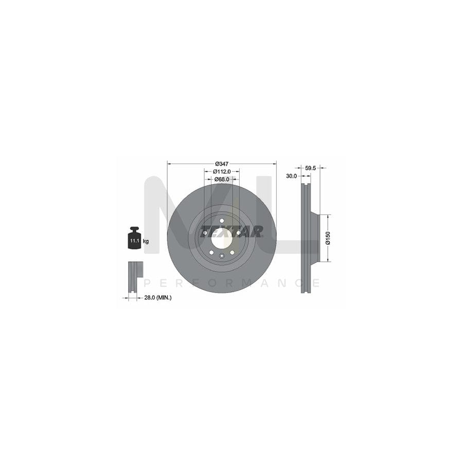 TEXTAR 92132400 Brake Disc for AUDI A6 Externally Vented, without wheel hub, without wheel studs | ML Performance Car Parts