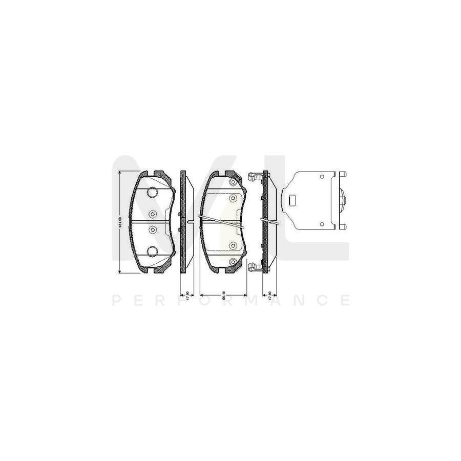 Bosch 0986Tb2962 Brake Pad Set Excl. Wear Warning Contact | ML Performance Car Parts