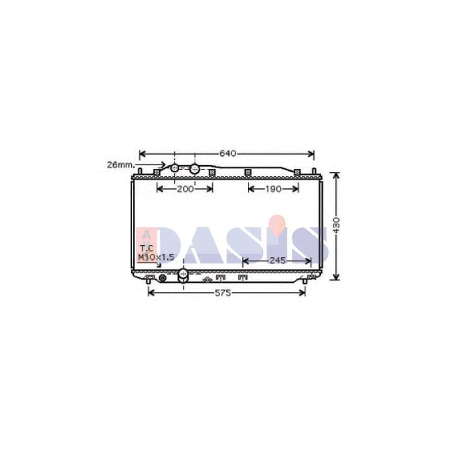 AKS Dasis 100057N Engine Radiator for Honda CIVIC
