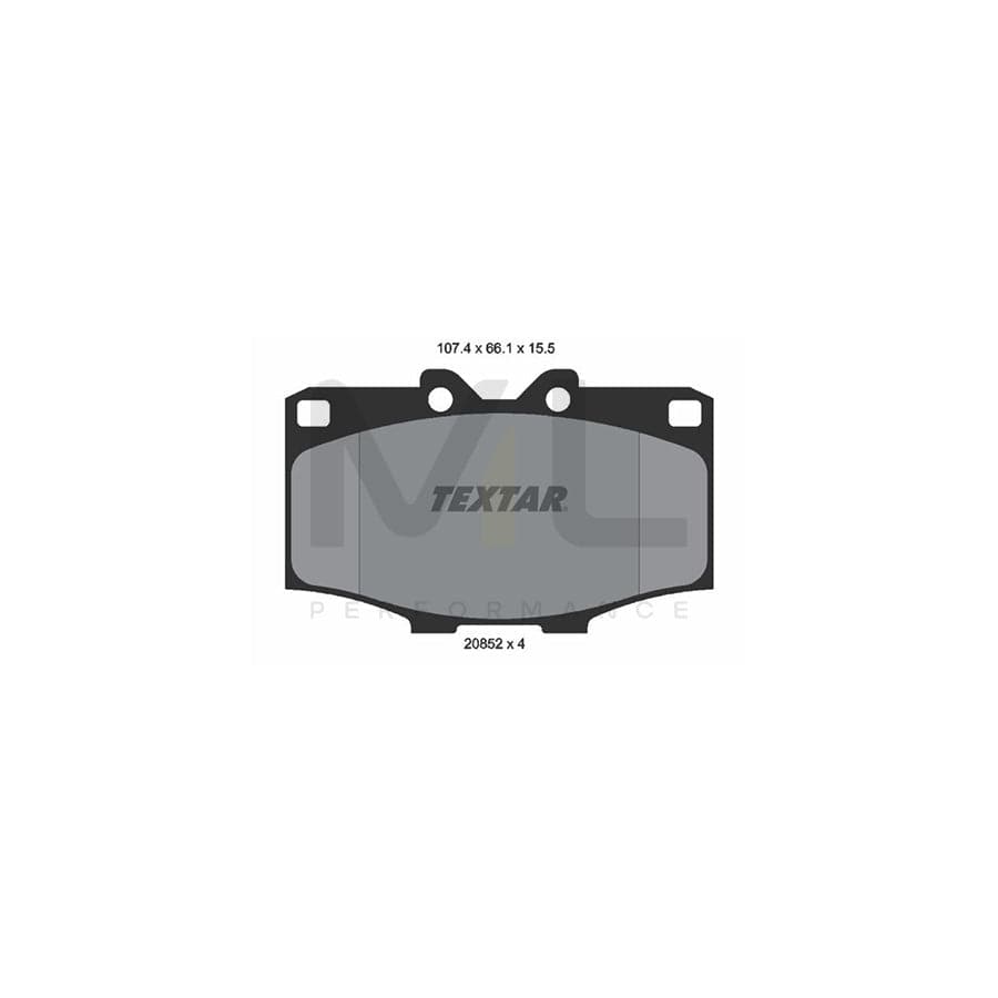 TEXTAR 2085201 Brake pad set not prepared for wear indicator | ML Performance Car Parts