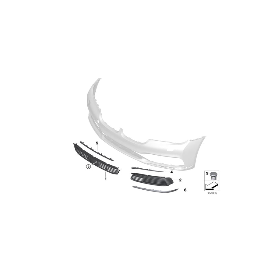 Genuine BMW 51117362693 G11 G12 Impact Strip, Upper Left BASIS (Inc. 750LdX, 730d & 730i) | ML Performance US Car Parts