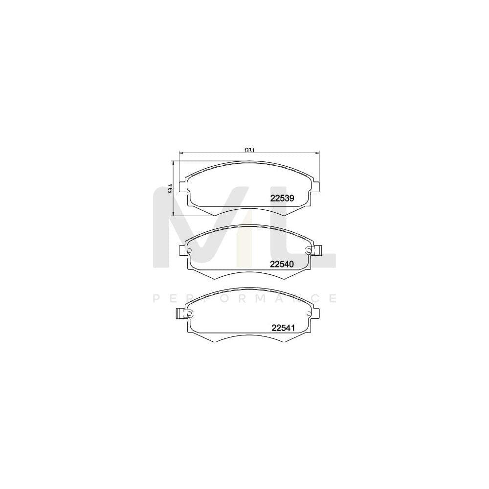 Hella 8DB 355 032-081 Brake Pad Set With Acoustic Wear Warning