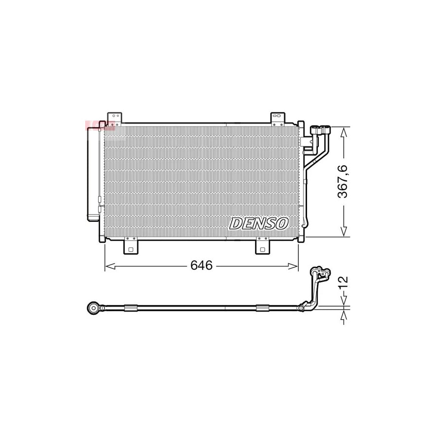 DENSO DCN44012 Air Conditioning Condenser