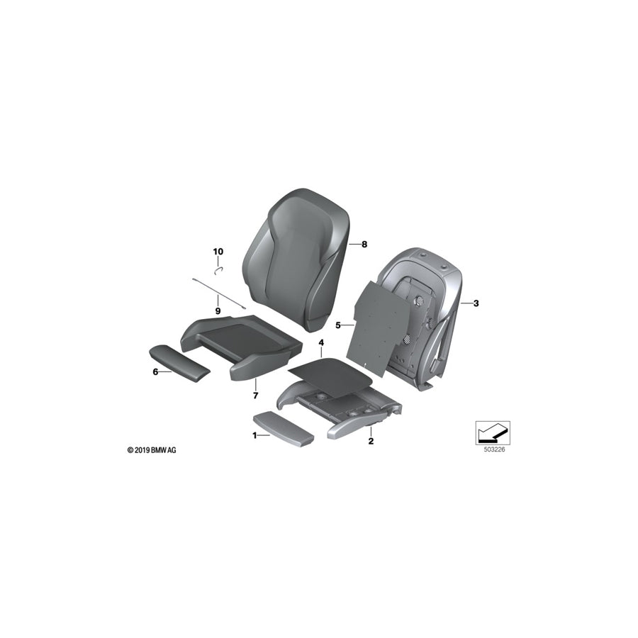 Genuine BMW 52107430097 G01 G02 Spacer Fabrics, Seat (Inc. X3) | ML Performance US Car Parts