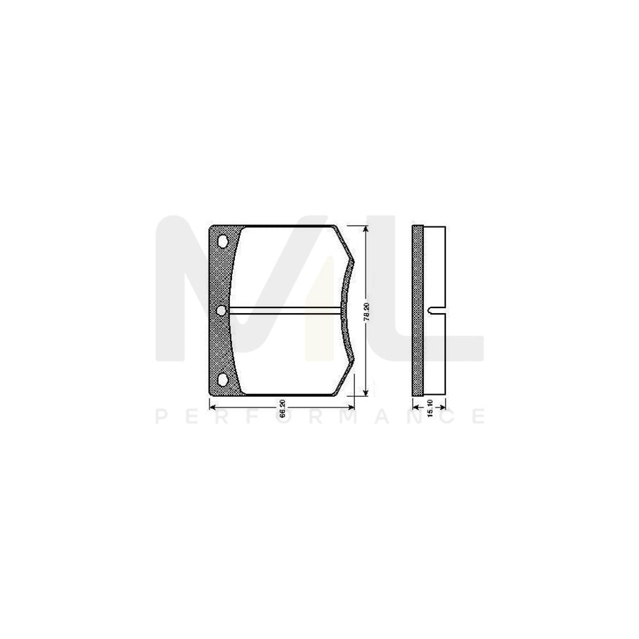 Bosch 0986Tb2062 Brake Pad Set Excl. Wear Warning Contact | ML Performance Car Parts