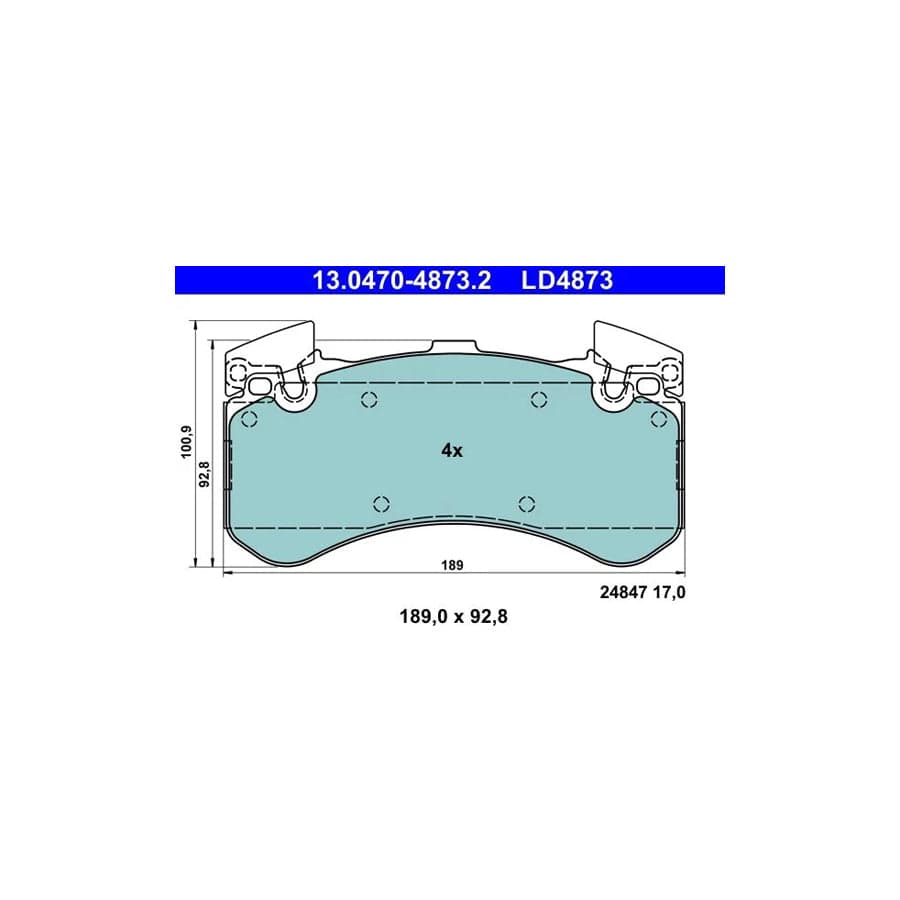ATE 13.0470-4873.2 Brake Pad Set