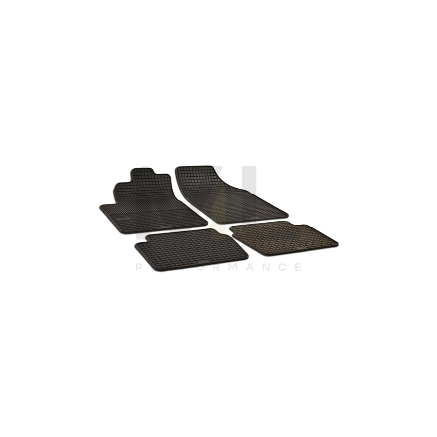 WALSER 50357 Floor mat set for HYUNDAI i10 I (PA) Elastomer, Front and Rear, Quantity: 4, Black