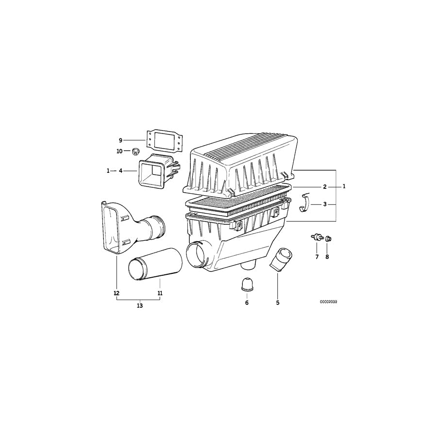 Genuine BMW 13711734398 E36 Intake Muffler (Inc. 318i & 318is) | ML Performance US Car Parts