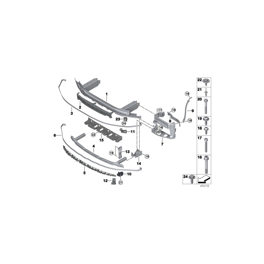 Genuine BMW 51117357182 G12 Vertical Connection, Right (Inc. M760iX & M760LiX) | ML Performance US Car Parts
