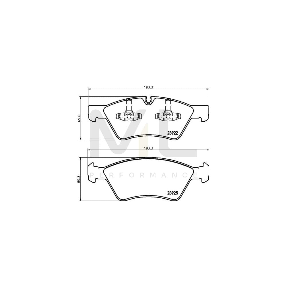 Hella 8DB 355 012-011 Brake Pad Set Prepared For Wear Indicator
