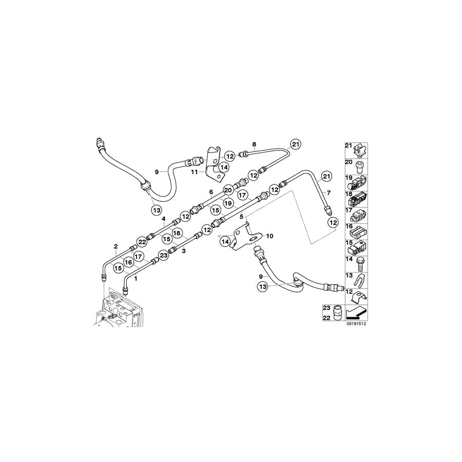 Genuine BMW 34306859259 E70 F15 Bracket, Brake Hose, Rear Left (Inc. X5 35i) | ML Performance UK Car Parts