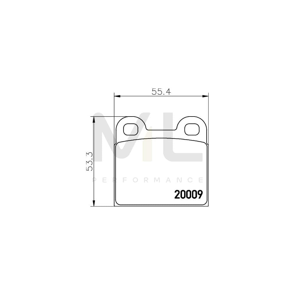 Hella 8DB 355 006-991 Brake Pad Set Not Prepared For Wear Indicator