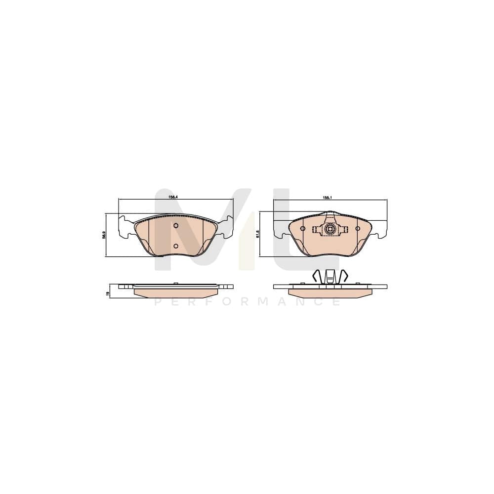 TRW Gdb2067 Brake Pad Set For Fiat Strada Pickup (278) Not Prepared For Wear Indicator | ML Performance Car Parts
