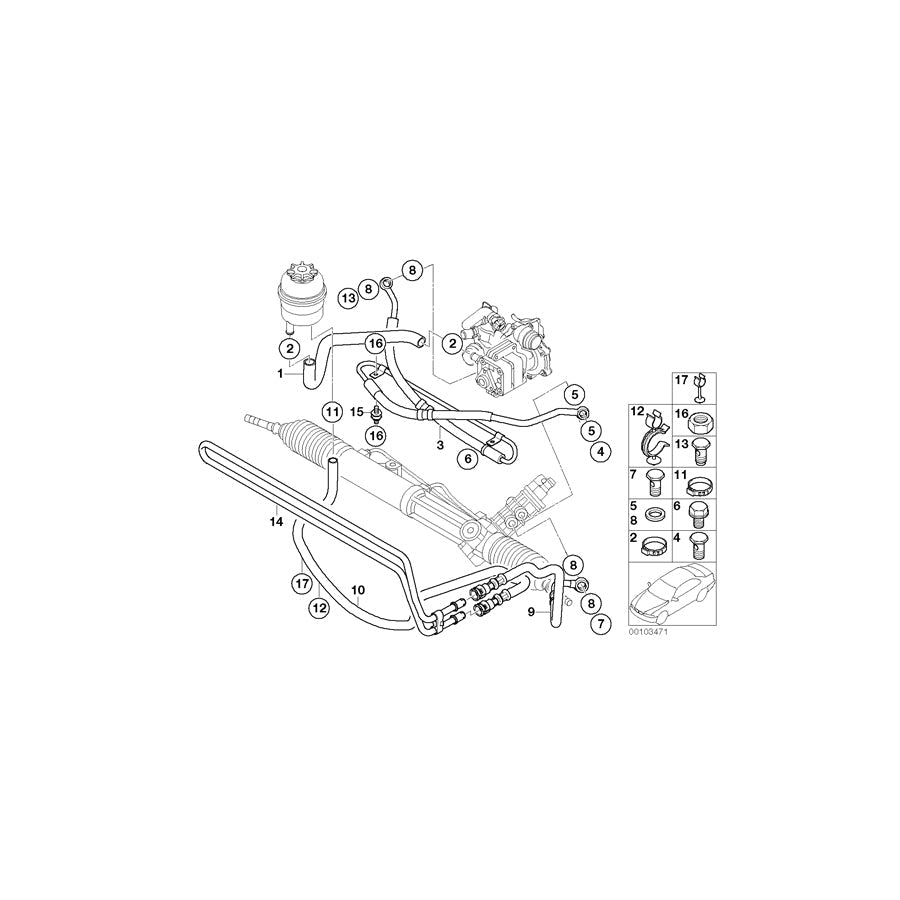 Genuine BMW 32416774212 E46 Pressure Hose Assy (Inc. 318Ci, 316Ci & 318i) | ML Performance US Car Parts