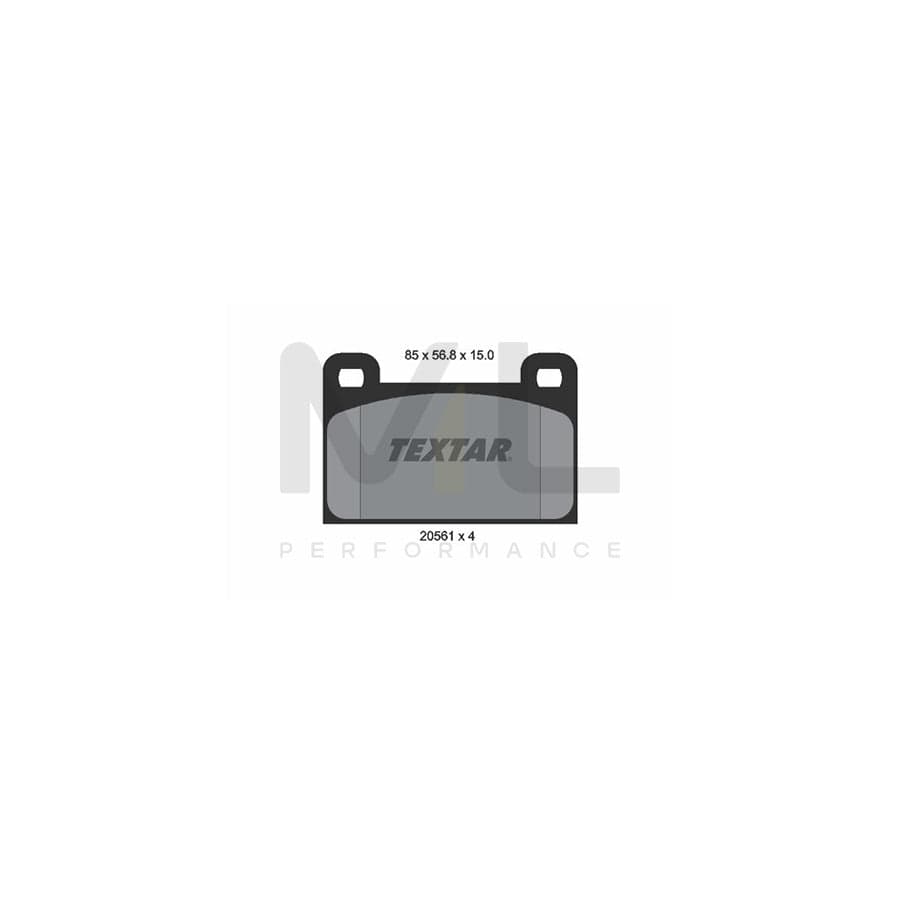 TEXTAR 2056101 Brake pad set not prepared for wear indicator | ML Performance Car Parts
