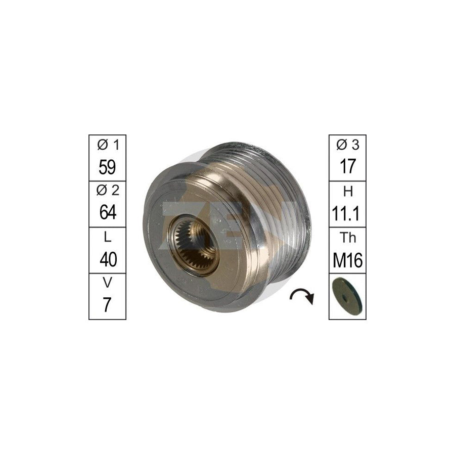 Era ZN5431 Alternator Freewheel Clutch