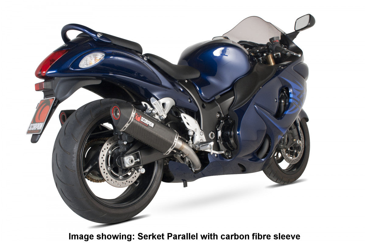 Scorpion RSI112SEO Suzuki GSX1300 R Hayabusa Serket Parallel Slip-On (Pair) - Brushed Stainless Steel Sleeve | ML Performance US US