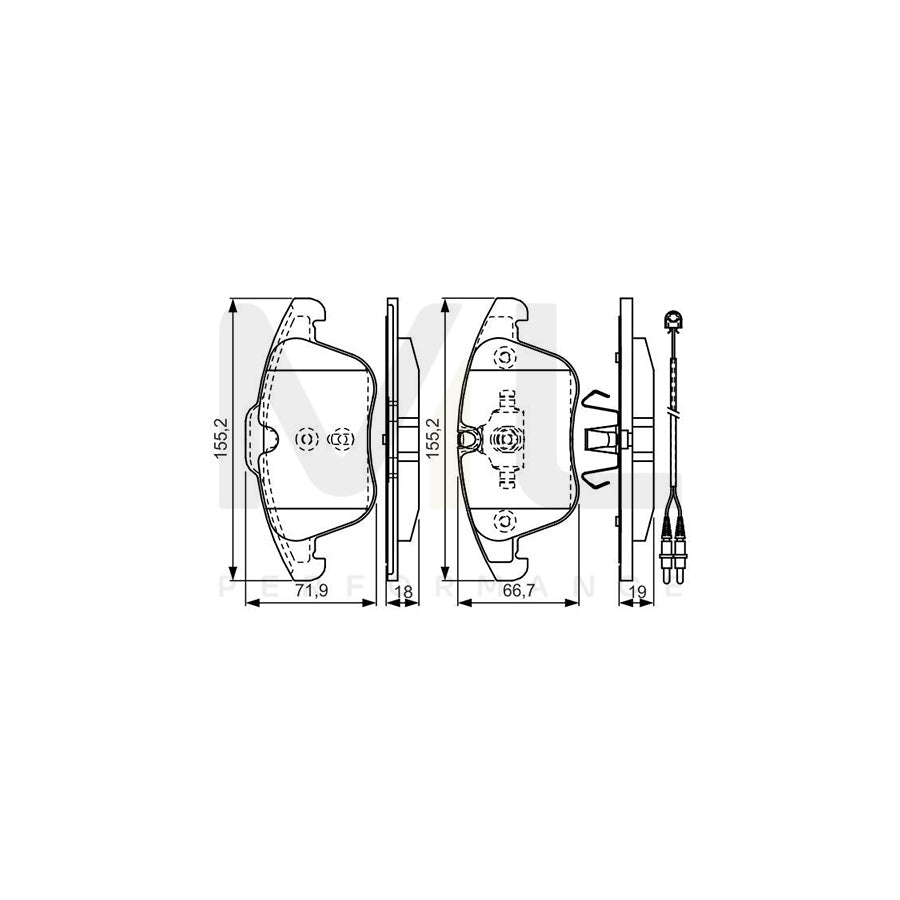 Bosch 0986Tb3201 Brake Pad Set With Accessories | ML Performance Car Parts