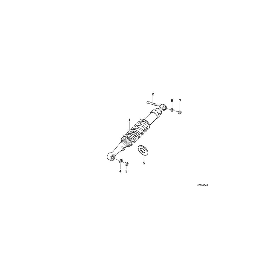 Genuine BMW 33532312459 80 Spring Strut, Rear (Inc. & R 100 R) | ML Performance US Car Parts