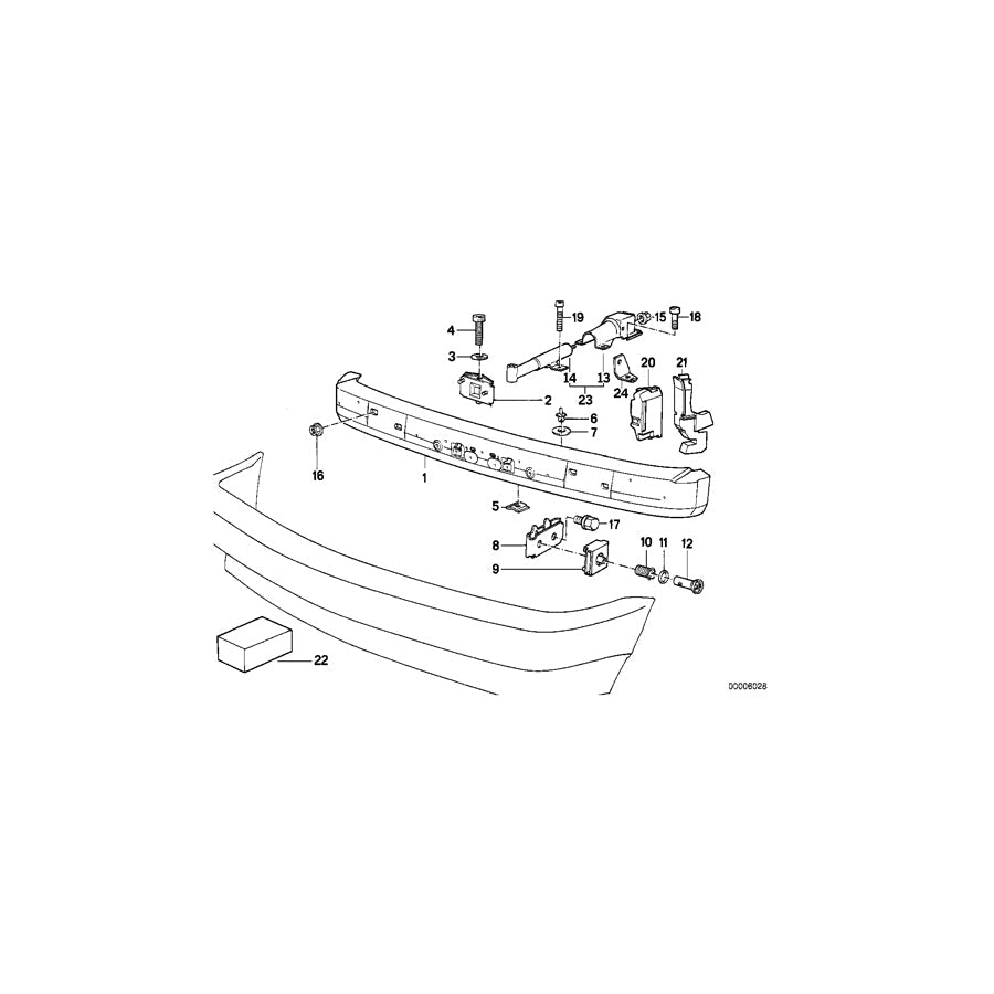 Genuine BMW 51111944174 E34 Carrier (Inc. 525ix, 530i & 525tds) | ML Performance US Car Parts