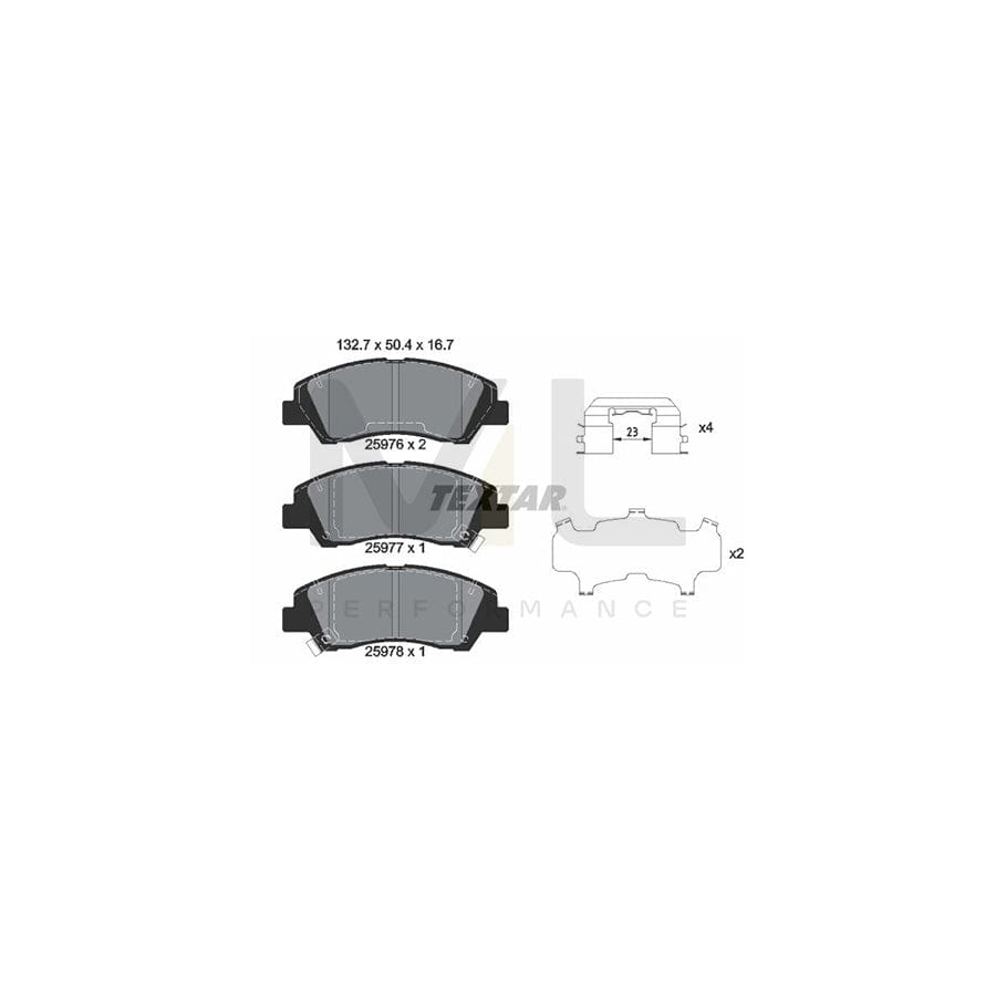 TEXTAR 2597601 Brake pad set for HYUNDAI i10 with acoustic wear warning, with accessories | ML Performance Car Parts