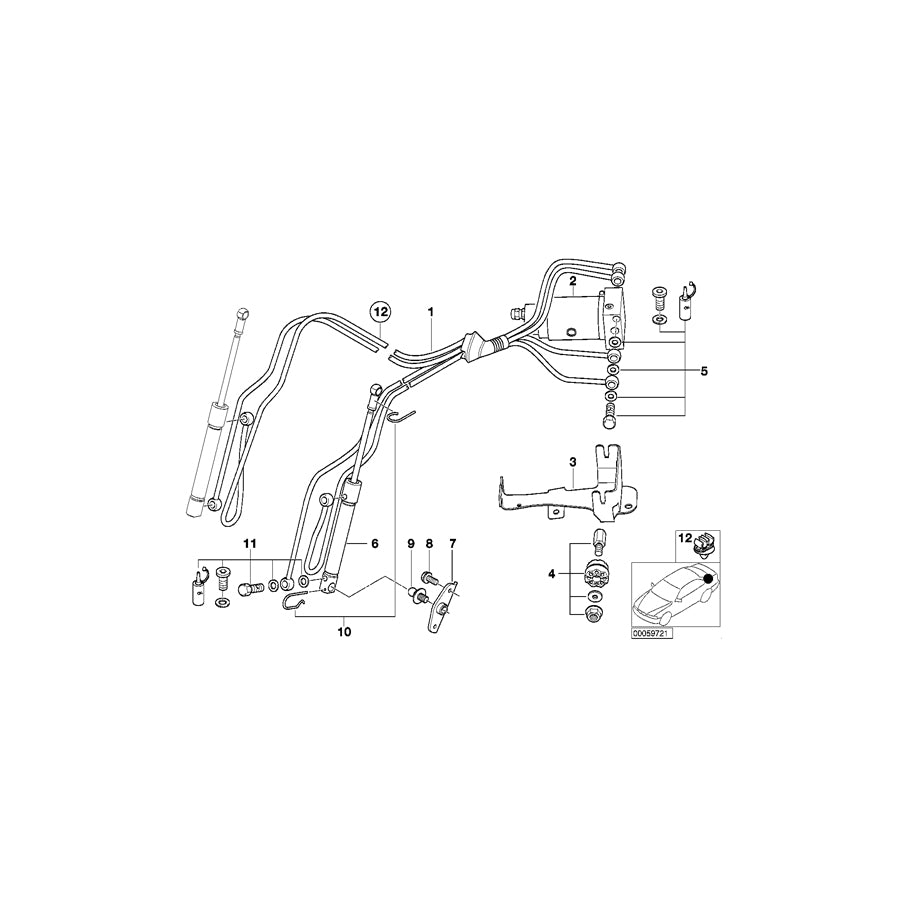 Genuine BMW 54347006946 E52 Mount, Hydraulic Zylinder (Inc. ALPINA V8 & Z8) | ML Performance US Car Parts