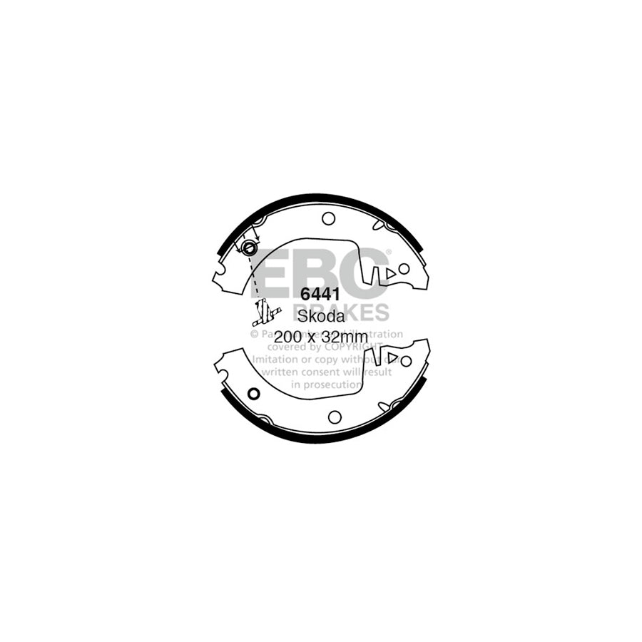 EBC 6441 Skoda Rear Brake Shoes (Inc. Favorit & Felicia) 1 | ML Performance US Car Parts