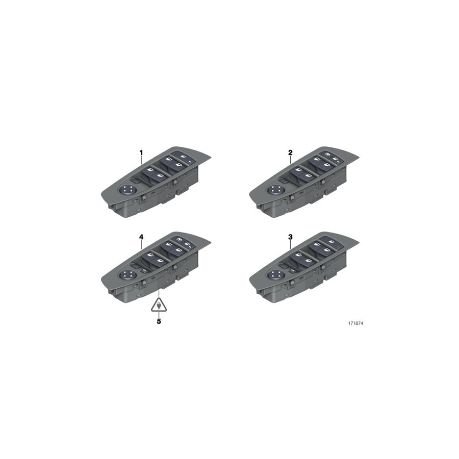 Genuine BMW 61319241903 F01 F04 F02 Operating Unit, Switch Module, Door SCHWARZ (Inc. 730dX, 730Ld & Hybrid 7L) | ML Performance US