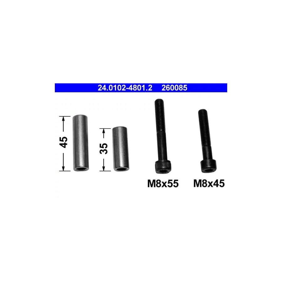 ATE 24.0102-4801.2 Guide Sleeve Kit, Brake Caliper