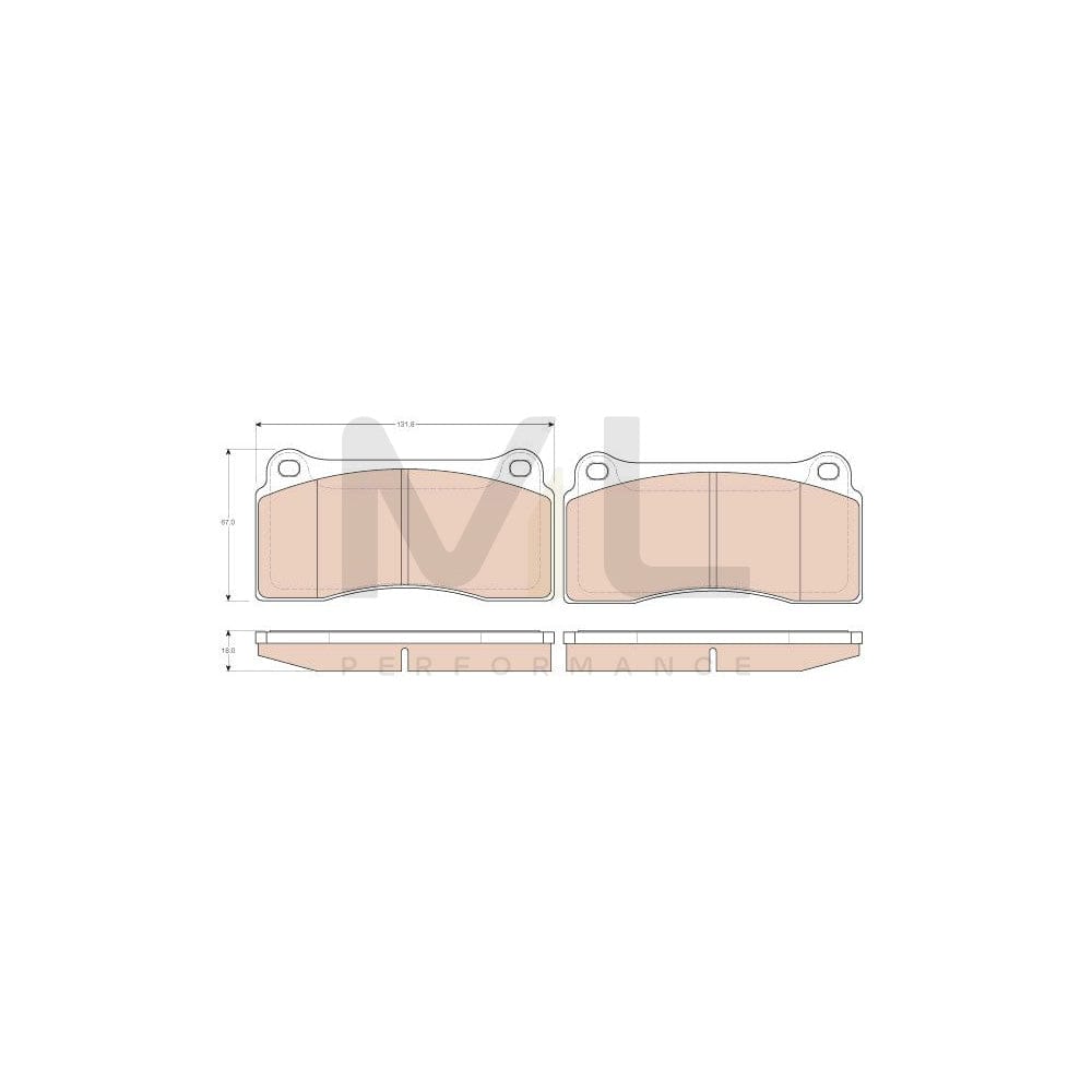 TRW Gdb1536 Brake Pad Set Not Prepared For Wear Indicator | ML Performance Car Parts