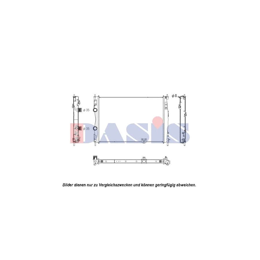 AKS Dasis 070137N Engine Radiator for Nissan Qashqai / Qashqai 2 I (J10, Nj10)