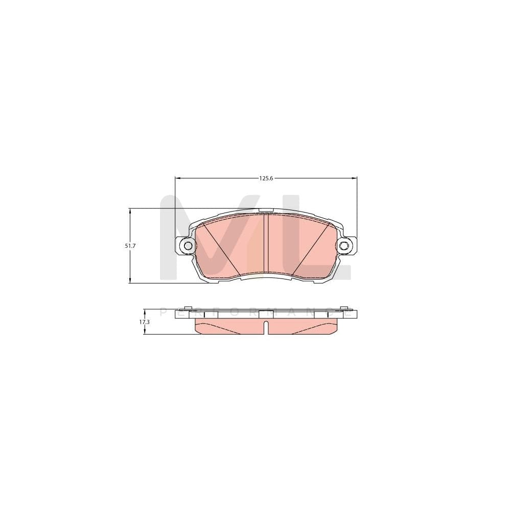 TRW Gdb2176 Brake Pad Set For Ford Ka Not Prepared For Wear Indicator | ML Performance Car Parts