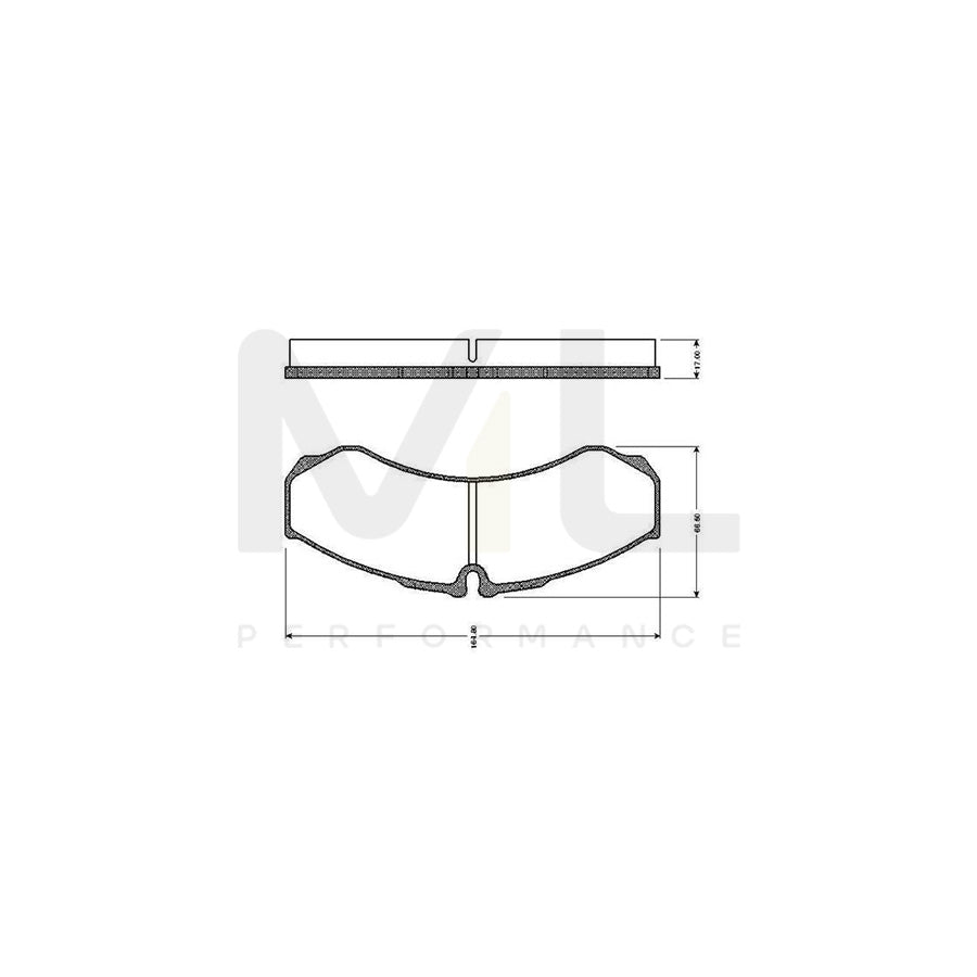 Bosch 0986Tb2325 Brake Pad Set Excl. Wear Warning Contact | ML Performance Car Parts