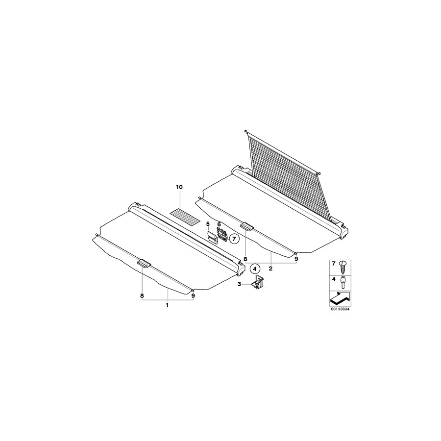 Genuine BMW 51473419533 E83 Roller Blind Pull-Out Bar (Inc. X3 3.0i, X3 3.0si & X3 2.5i) | ML Performance US
