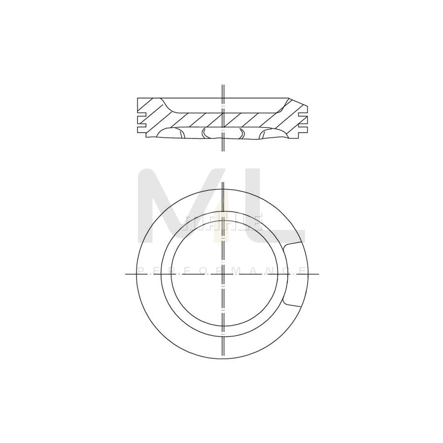 MAHLE ORIGINAL 033 04 02 Piston 81,51 mm | ML Performance Car Parts