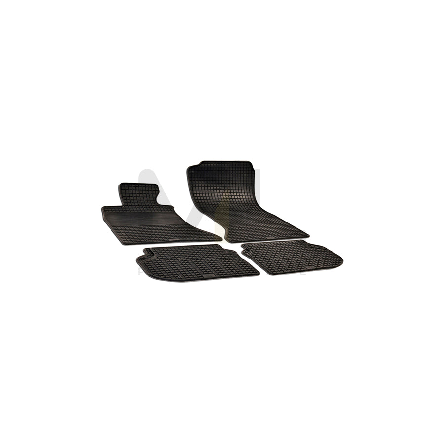 WALSER Tailored 50751 Floor mat set for BMW 5 Series Elastomer, Front and Rear, Quantity: 4, Black