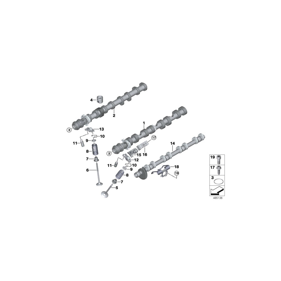 Genuine BMW 11318600431 G11 G30 G12 Camshaft Exhaust ZYL. 5-8 (Inc. 750LiX 4.0, 750i & 750Li) | ML Performance US Car Parts